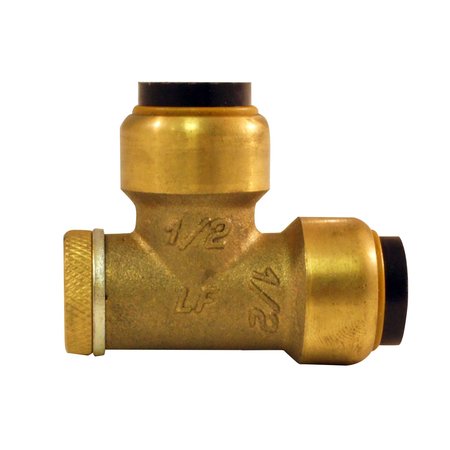 Tectite By Apollo 1/2 in. Brass Push-To-Connect 90-Degree Elbow with Drain/Vent FSBE12V